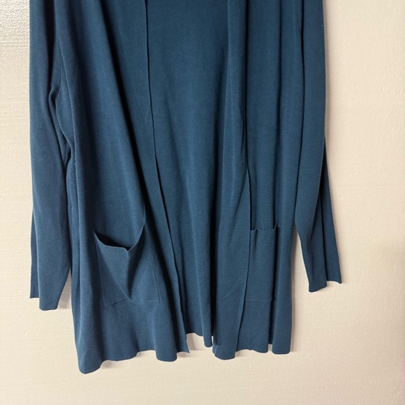 Lane Bryant Cardigan Women Plus Size 22/24 Blue Open Front Pocket Long Sleeve - Picture 4 of 7